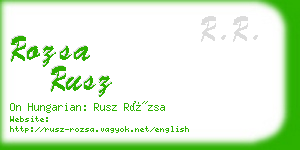rozsa rusz business card